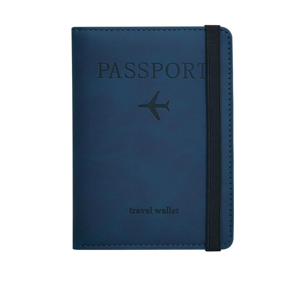 Passport Holder, with Credit Card Slot and Boarding Pass Slot Combo, Travel Wallet Case Book Travel Must Have, RFID Blocking Lea