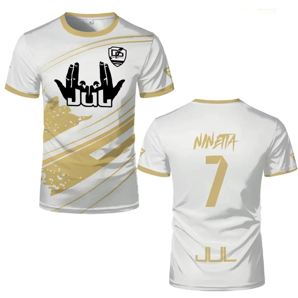 Sommer Juli T-Shirt Training 3D Druck Atmungsaktiv Schnelltrocknend Fußballtrikot Herren Outdoorsport Top Streetwear Kurzarm