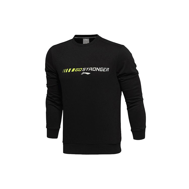 

Li Ning Повседневный пуловер с круглым вырезом Спортивная толстовка Мужская толстовка Черный AWDQ641-4 XL