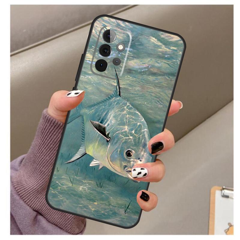 Fish Fishing Case For Samsung Galaxy A34 A54 A14 A06 A16 A26 A36 A56 A12 A32 A52 A13 A33 A53 A15 A35 A55