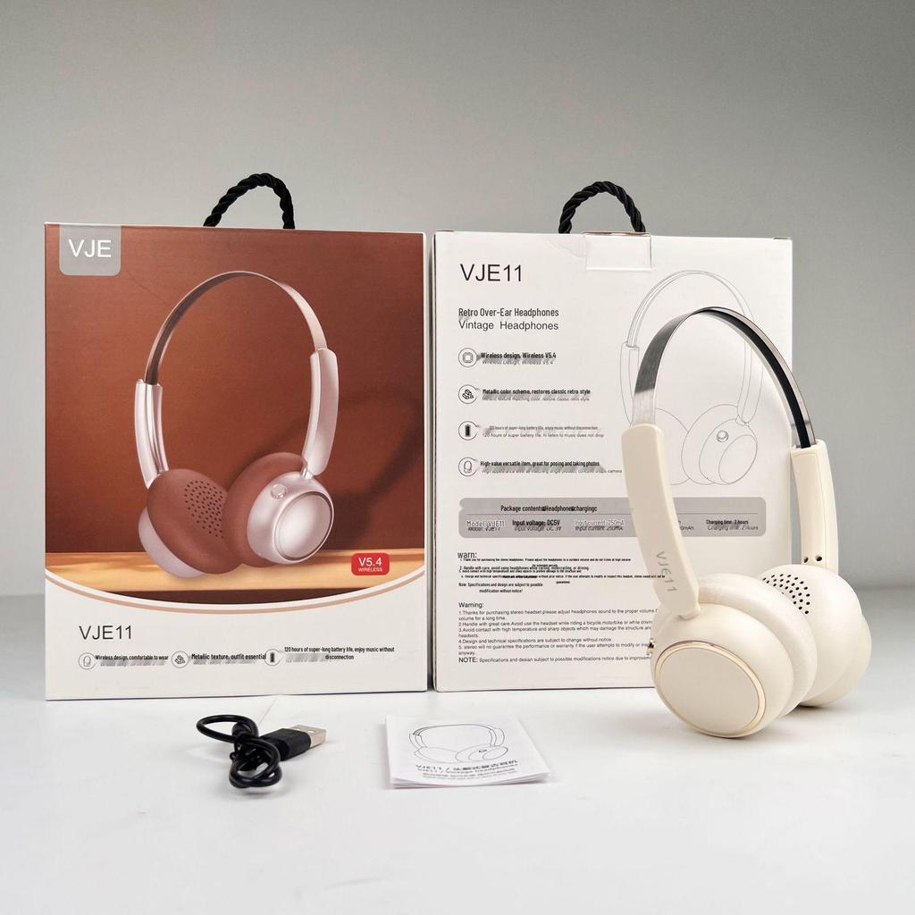 2026 High-Quality Retro Metal Bluetooth 5.4 Headband Headphones