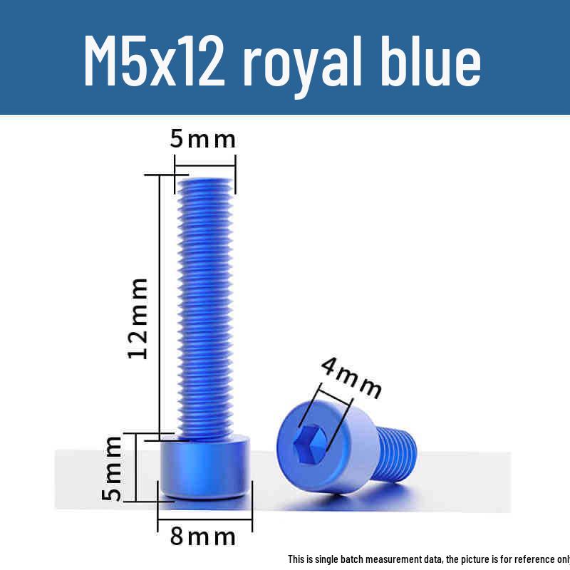 Śruby z łbem walcowym z gniazdem sześciokątnym z anodowanego aluminium M5 - Lekkie, Trwałe, Odporne na zużycie