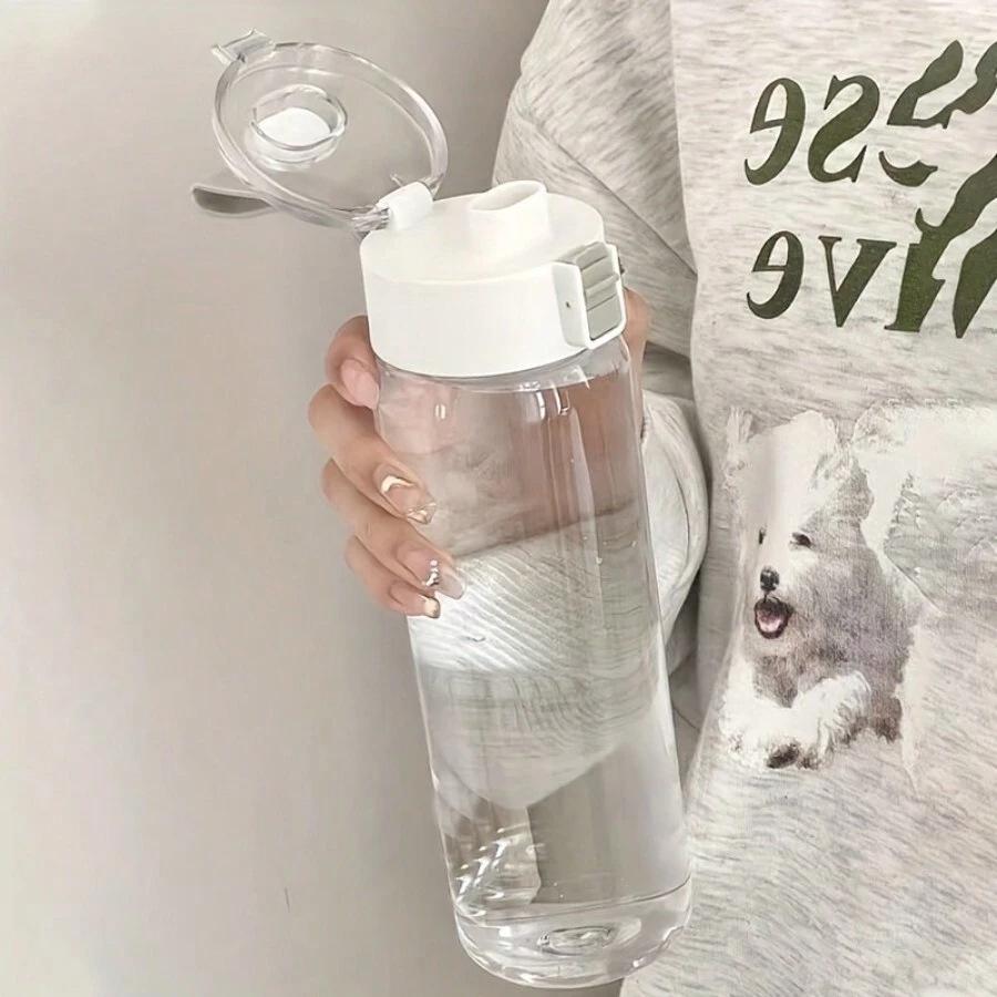 Muji Sports Fitness Large-Capacity Transparent Water Bottle for Outdoors, Travel & Office