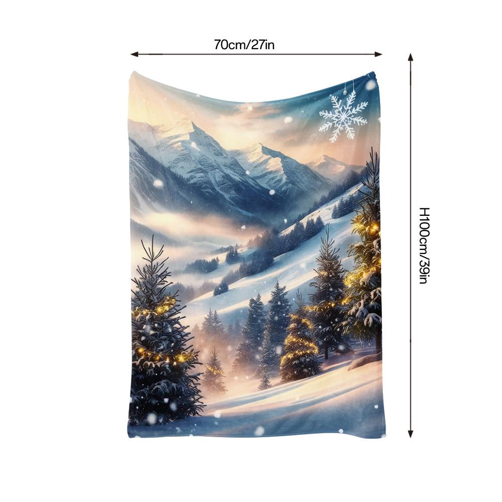 Tuniu Cozy Winter Forest Throw Blanket Soft Fleece Blanket for Sofa Bed Bedroom Living Room Decor