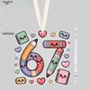 Number 67 Hanging Ornament - Acrylic Six & Seven Pendants with Pencil-Shaped Hanging Loop, Graduation Decorations Suitable for New Year