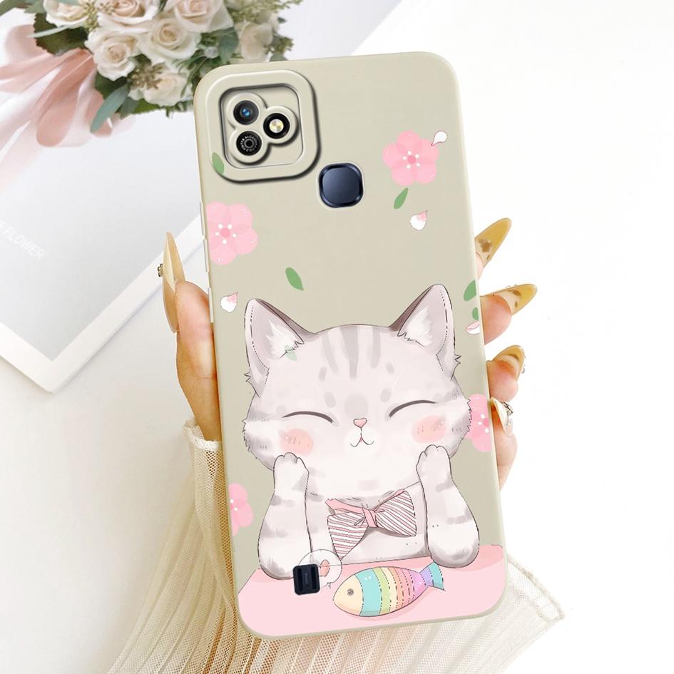 For Infinix Smart HD 2021 Case Cute Cartoon Cat Back Cover Candy Painted Soft Silicone Phone Shell For Infinix SmartHD 2021 Capa