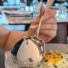 6/1PCS Large Stainless Steel Round Soup Spoons Thickened Long Handle Dining Spoon Tablespoons Big Head Scroops Kitchen Utensils