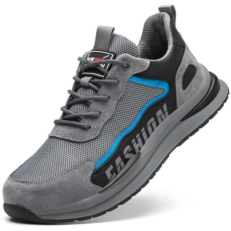 

Мужская рабочая обувь, устойчивая к ударам и проколам, мягкая подошва со стальным носком, легкая и нескользящая рабочая обувь 37