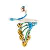 Crochet Loop Peacock Design Adjustable Sewing Ring Wear Thimble Knitting Supplies