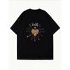 White Crew Neck T Shirt With Colorful Heart Confetti Print For Casual Wear