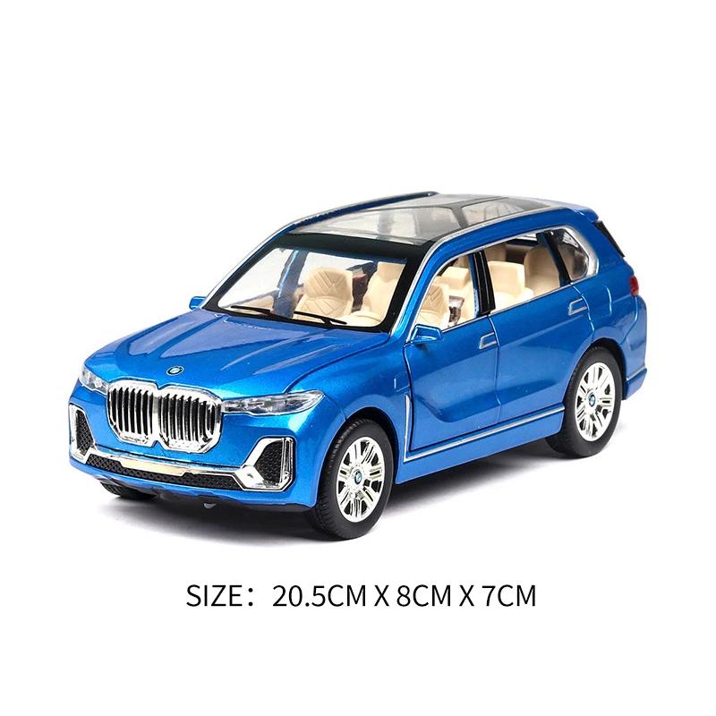 

1:24 BMW X7 внедорожник литой металлический сплав модель автомобиля звук свет оттянуть назад коллекция детская игрушка подарки