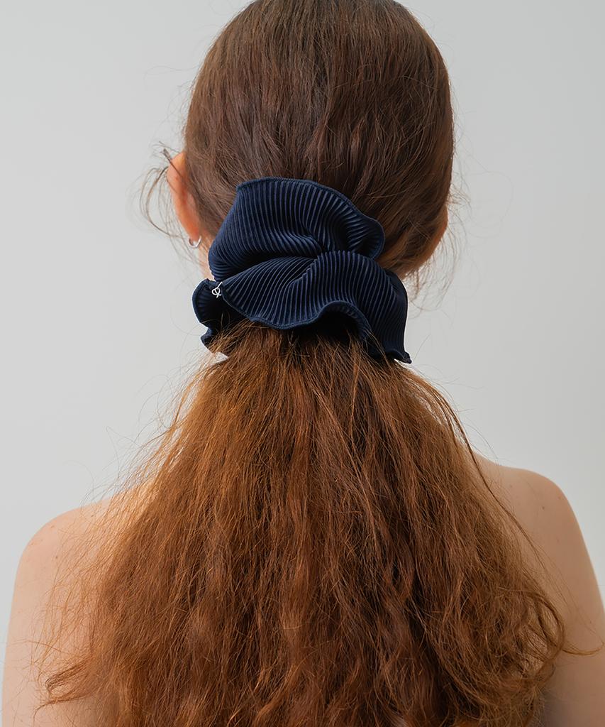 S'Secondo Hana Pleated Hair Scrunchie_2 Colors