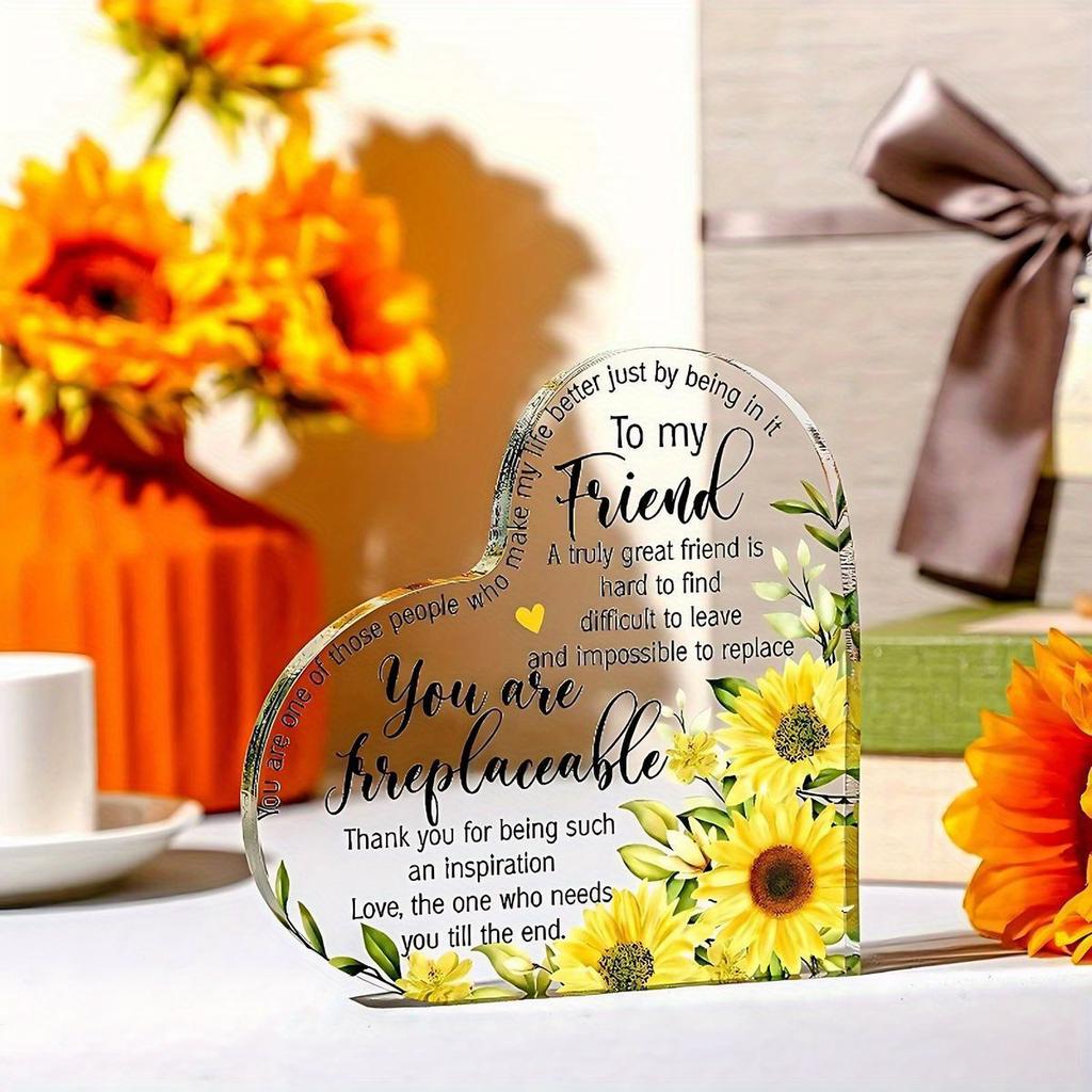 A Gift for a Friend, a Badge for a Friend, the Best Sunflower Gift, Birthday Gift