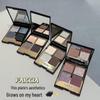 FAICCIA Mojito Four-Color Eyeshadow Palette: Shimmering Pink, Brown, Earth Tone, Smoky Matte, Highlighting.