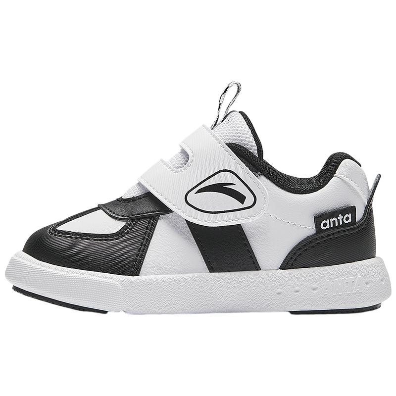

Anta Удобная мягкая подошва Нескользящие Амортизирующие Износостойкие Низкие кроссовки для ходьбы Детская обувь Черно-белые A12430004-3 20