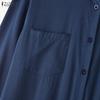 ZANZEA Elegant Women Lapel Neck Long Sleeve Buttons Splits Casual Long Shirts Dress