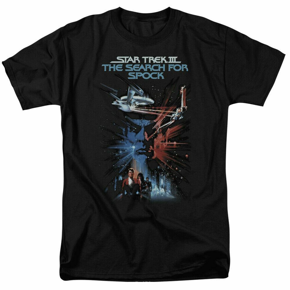 26 Star Trek Search For Spock Movie T Shirt Licensed Sci-Fi Movie Classic Tee Black Unisex T-Shirt