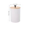 Metal Kitchen Canister with Airtight Bamboo Lid for Coffee Beans Tea Sugar Grains Spices Countertop Storage Freshness Keeper