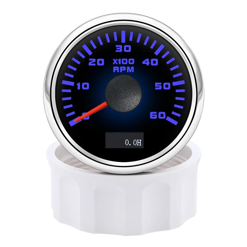 3K/4K/6K/7K/8K RPM Tachometer 7 Color Backlight 52mm Tacho Gauge Universal For 12v 24v Car Boat Marine Auto Parts RPM Meter