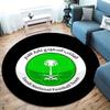 Saudi Senior National Football Team Round Area Rug,Carpet Rug for Living Room Bedroom Sofa Playroom Decor,Non-slip Floor Mat