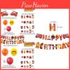 Fire Truck Aluminum Foil Banner Birthday Party Decoration Fireman Theme Cake Insert Balloon Pull Flag Set
