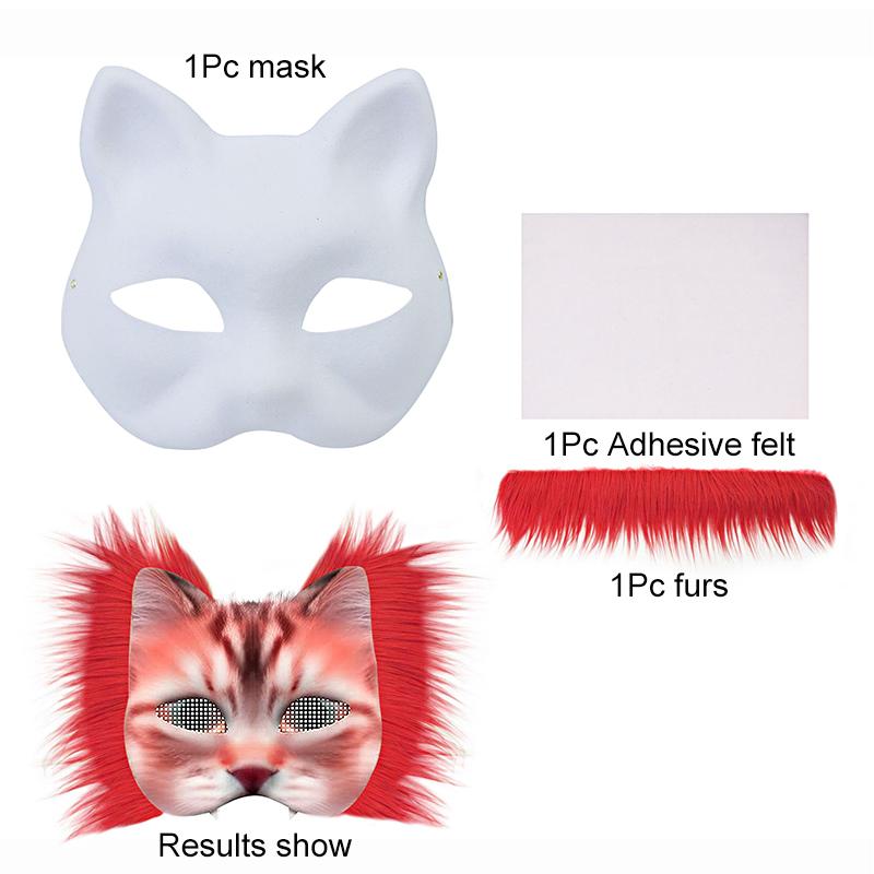 

1 комплект/3 шт. Набор для маски своими руками, набор материалов для ручной работы, инструменты для изготовления масок, косплей, полуфабрикат маски, заготовка маски, 7 цветов