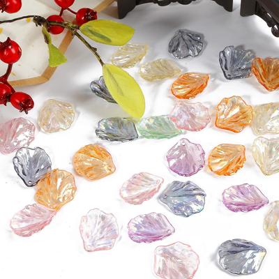 20 pièces ABS acrylique Imitation coquille pivoine pendentif perles breloque pour la fabrication de bijoux accessoires
