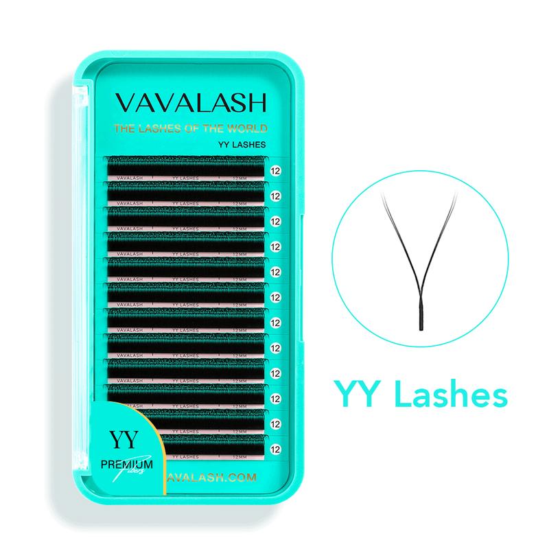 VAVALASH Extension Ciglia Forma YY Ciglia Riccio C D Volume Pre-fatto Morbide Naturali Ventagli Volume Due Punte Ciglia Finte a Forma di Y