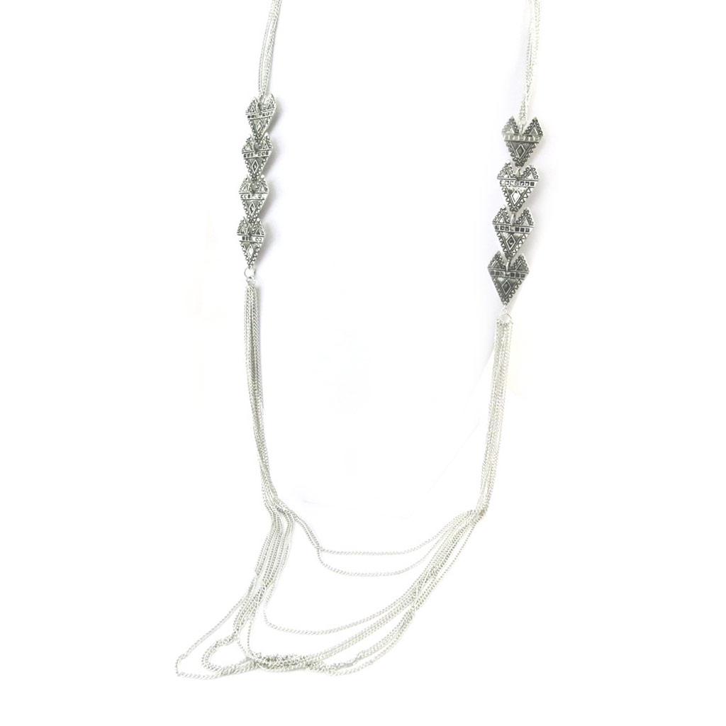 Les Trésors De Lily [N3493] - Silver 'Kilimanjaro' Necklace