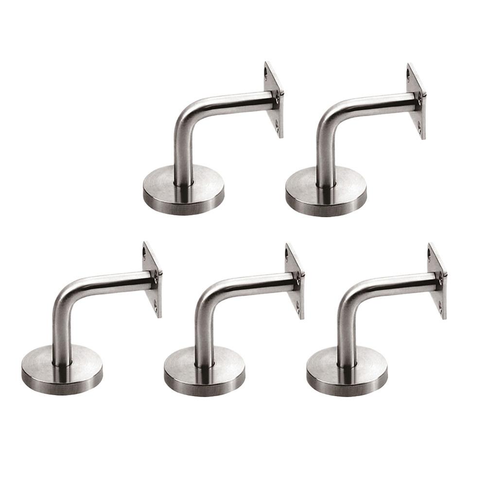 5Pcs Solid Stainless Steel Handrail Brackets Easy Install High Strength Support for Office Corridor Stair Rail