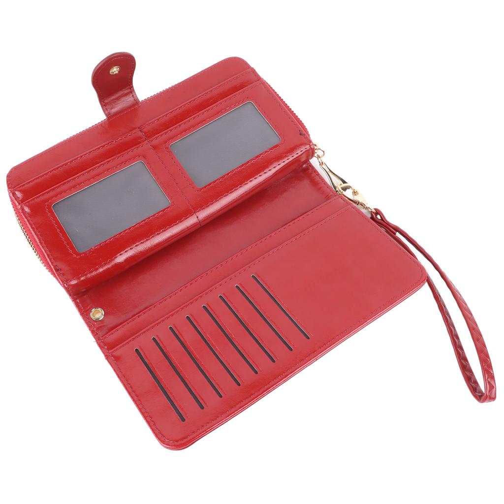 Women Long Wallet Stylish Multifunctional PU Leather Wallet Large Capacity Portable Female Wallet