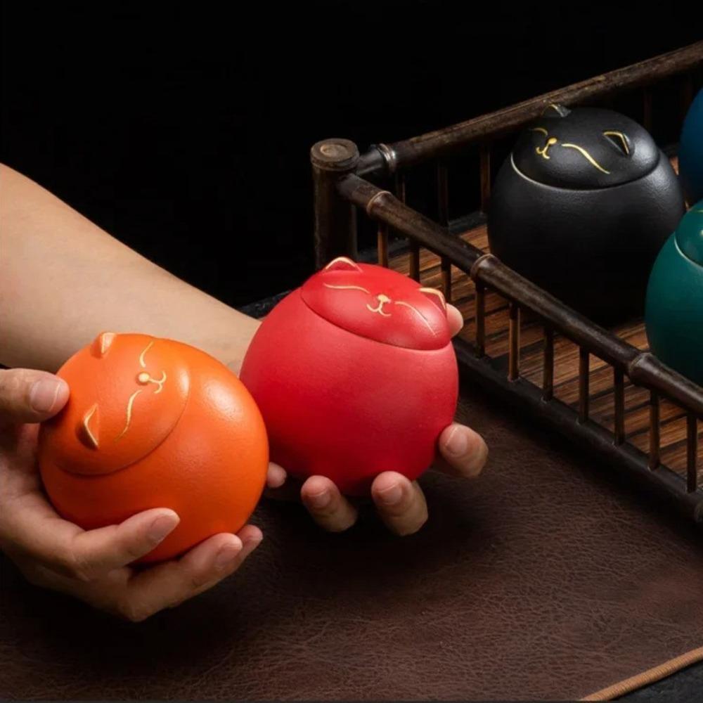 Ceramic Ashes Storage Box 200ml Dog Cat Cremation Urns Funeral Urn for Pets  Desktop Decoration