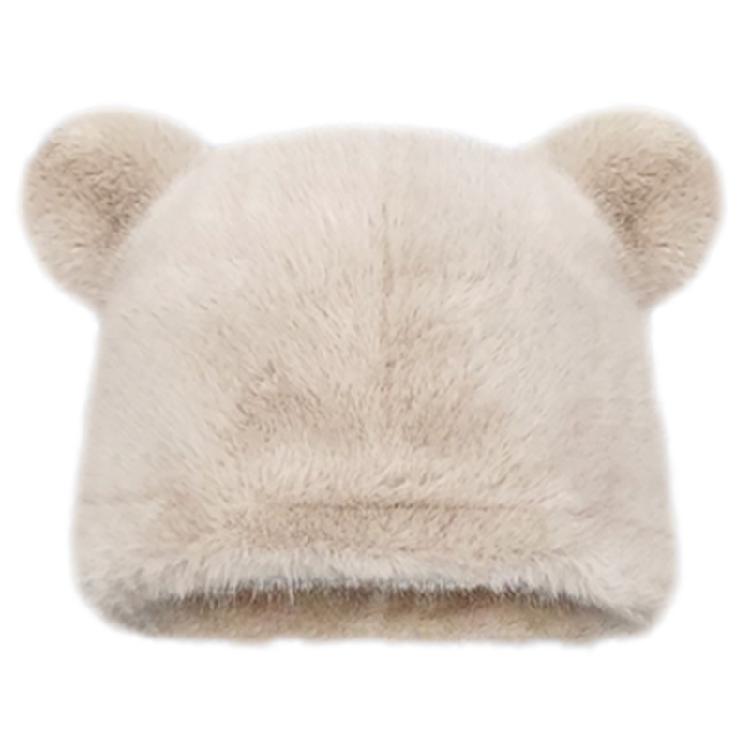 Plush Skull Cap Outdoor Sport Warm Hat Cartoon Bear Ear Beanie Skiing Hiking Cap