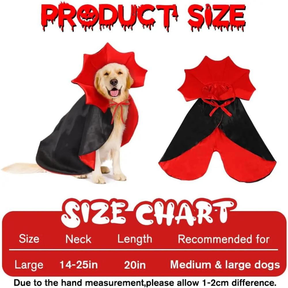 Halloween Pet Cape Costume Vampire Cloak Wizard Outfit Cosplay Apparel Party Costumes for Small Medium Dogs Cats Pet Supplies