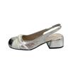Popular French round head single shoes women's summer 2025 new models with skirts evening gentle temperament versatile pearl sandals
