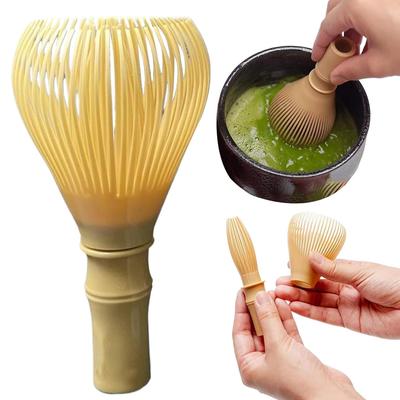 1 st Harts Matcha Visp Chasen Borstverktyg för Matcha Grönt Tepulver Återanvändbar Pulvervisp med Visphållare Te-ceremoni