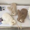 Women's Winter Gloves Plush Warm Fur Mittens