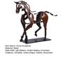 Horse Sculpture Hollow Design Metal Horse Statue Three-dimensional Horse Art Ornament for Rustic Home Decoration