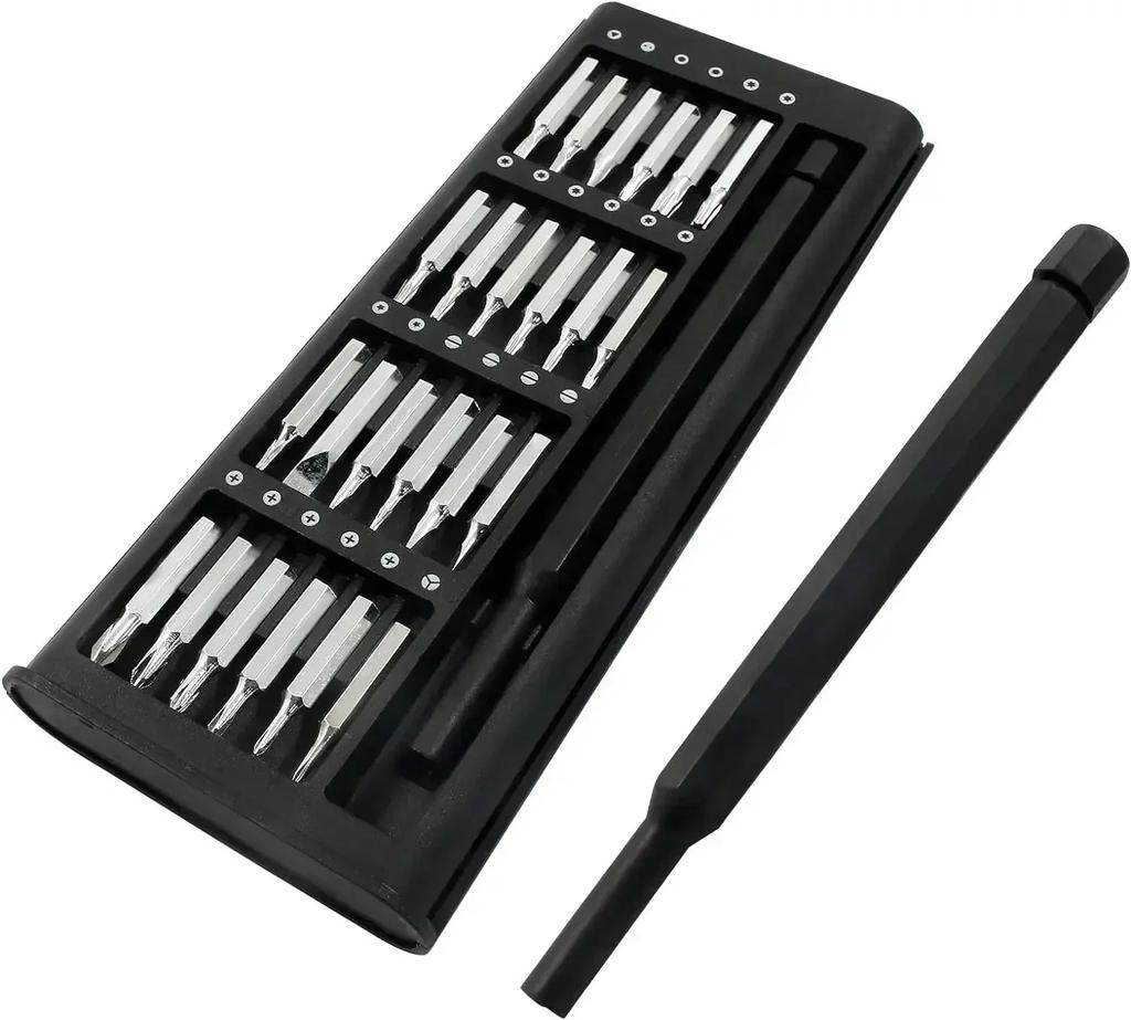 25-in-1 Magnetic Screwdriver Set - Precision Repair Kit for Phone, Computer & Electronics - 24 Detachable Steel Bits