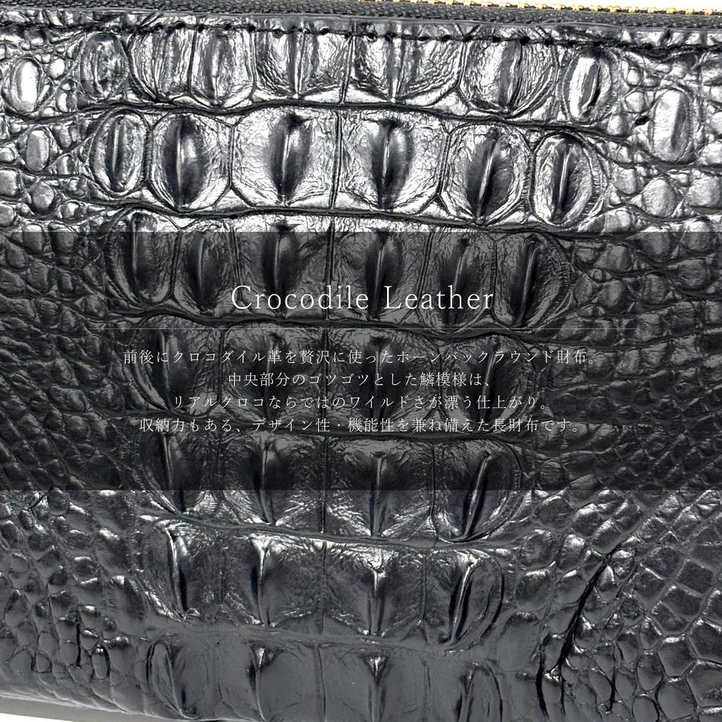 FashionBerry Green Crocodile Long Wallet for Men and Women, Made from a Single Piece of Genuine Alligator Leather, Features a Zipper-Through Closure,