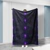 One Comfortable Purple Lightning Theme Pattern Fleece Blanket, Soft High-Definition Digital Print, Suitable for All Seasons