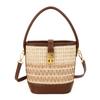Summer hand-held straw bag niche fashion high-end women's shoulder messenger bag summer new woven bag