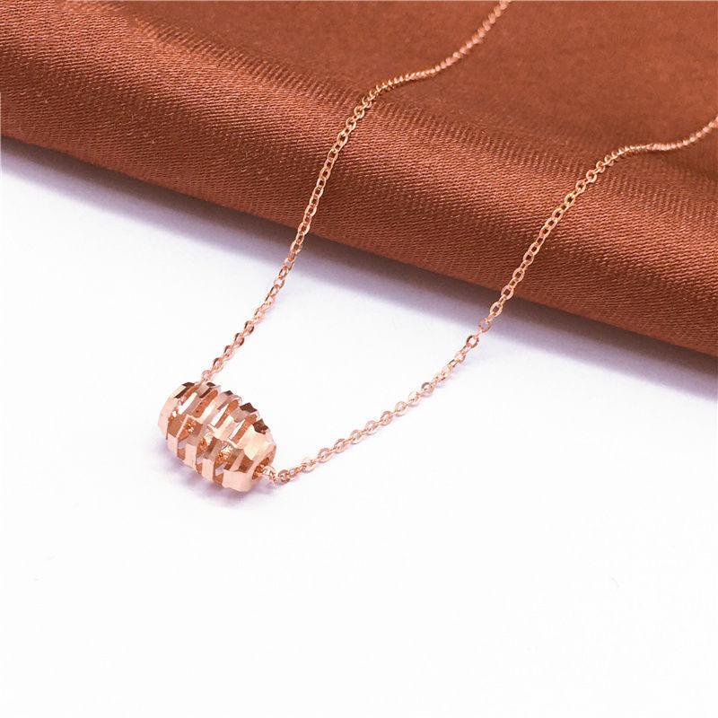 Purple Gold Personalized Fashion Necklace Color Gold Plated Rose Gold Car Flower Transfer Bead Pendant Collarbone Chain