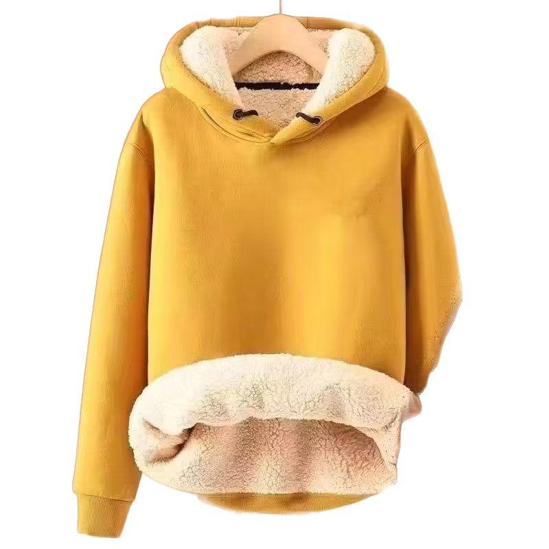Men's Lambswool Cotton Coat, Plus Velvet, Thickened Loose Fit, Korean Style, Autumn/Winter Trendy Jacket
