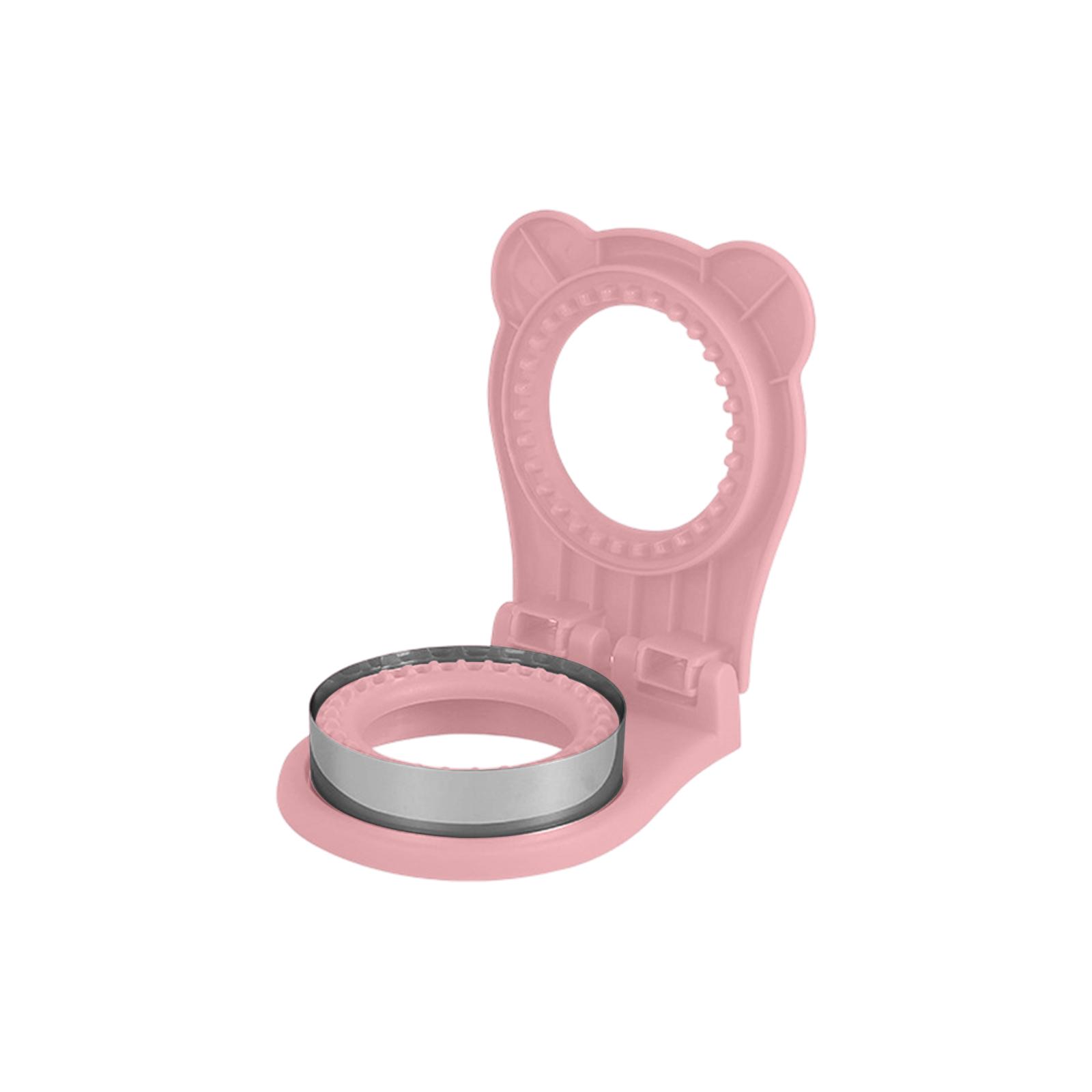 

Stainless Steel Sandwich Cutter Mold with Round Shape and Hinged Design for Consistent Sandwich Preparation and Easy Use One Size рожевий