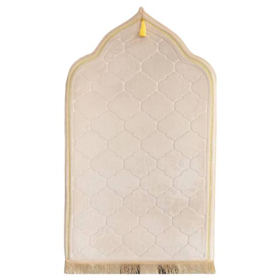 Embossed Prayer Mat Islamic Flannel Prayer Rug Portable Anti-Slip Padded
