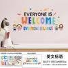 Colorful English Phrase Motivational Wall Stickers for Kids Bedroom Classroom Background Decoration