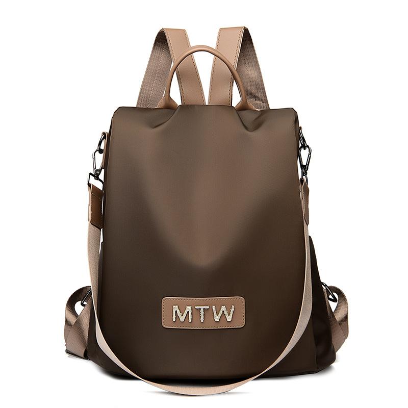 

Niche Backpack for Women Fashion Ladies Single-shoulder Two-purpose Backpack Light Travel Travel School Bag one size fits all коричневый