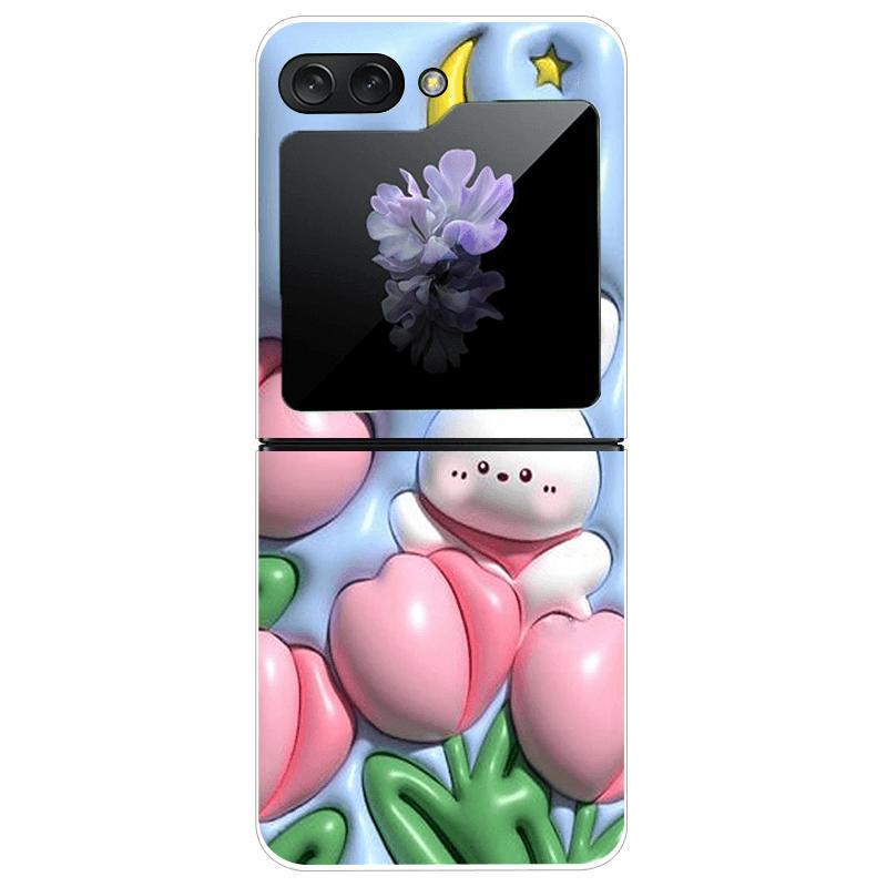 Transparent Case For Samsung Z Flip7 5G Fashion Printing Hard PC Clear Phone Cover For Galaxy Z Flip 7 Protective Fundas Shells