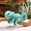 20cm Cartoon Colorful Cute Chameleon Plush Doll Simulation Magnetic Reptile Plush Toy Home Decoration Gift For Children